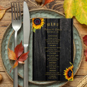 Begrotingsrustige zonnebloemen, chic bruiloft menu