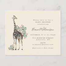 Begrotingssanering Floral Giraffe Simple Baby show