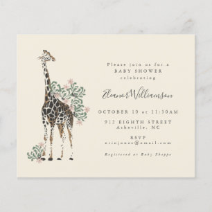 Begrotingssanering Floral Giraffe Simple Baby show