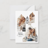 begrotingsschandaal kerstmis Scandinavische huizen Notitiekaartje (Voorkant)