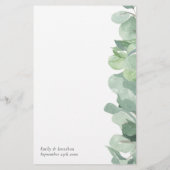 Begrotingsscript Eucalyptus Leaves Weduwmenu (Achterkant)