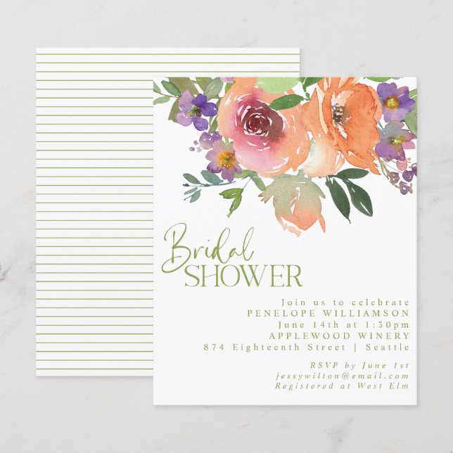 BegrotingsSinaasappel Paars Vrijgezellenfeest (Voorkant / Achterkant)