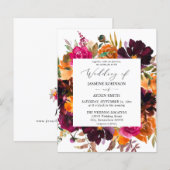 BegrotingsSinaasappel, Roze, Paarse Herfst Floral  (Voorkant / Achterkant)