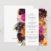 BegrotingsSinaasappel, Roze, Paarse Herfst Floral  (Voorkant / Achterkant)