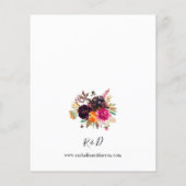 BegrotingsSinaasappel, Roze, Paarse Herfst Floral  (Achterkant)