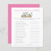 Begrotingsspel Raad wie pap Baby shower roze mam (Voorkant / Achterkant)
