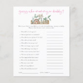 Begrotingsspel Raad wie pap Baby shower roze mam (Voorkant)