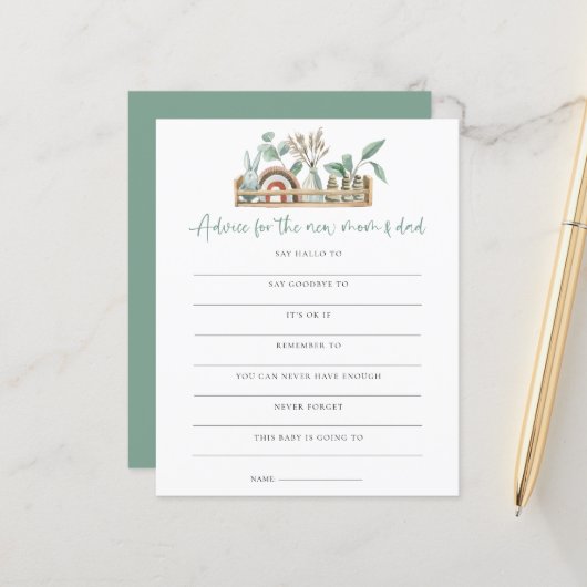 Begrotingsspeladvies nieuw Baby shower voor pap ma (Voorkant / Achterkant in situ)