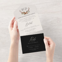 Begrotingsstag zwarte witte florale elegant