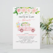 Begrotingsstation op Baby shower - Floral Blush Pi (Staand voorkant)