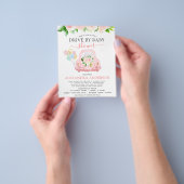 Begrotingsstation op Baby shower - Floral Blush Pi Flyer (Hand)