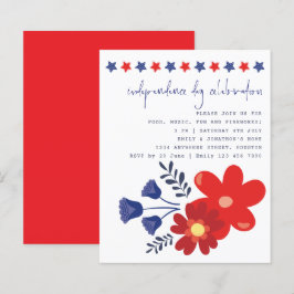Begrotingssterren Florals Onafhankelijkheidsdag Ui
