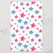 Begrotingssterren Geslacht Openbaar Baby shower (Achterkant)