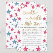 Begrotingssterren Geslacht Openbaar Baby shower (Voorkant / Achterkant)