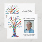 Begrotingssympathie begrafenis bedankt fotokaart (Voorkant / Achterkant)