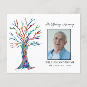 Begrotingssympathie begrafenis bedankt fotokaart