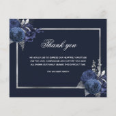 Begrotingssympathie blauwe floral Silver bedankt f (Voorkant)