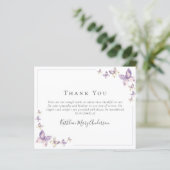 Begrotingssympathie Butterfly Funeral Dank u wel (Staand voorkant)