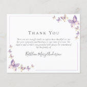 Begrotingssympathie Butterfly Funeral Dank u wel (Voorkant)