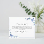 Begrotingssympathie Butterfly Funeral Dank u wel (Staand voorkant)