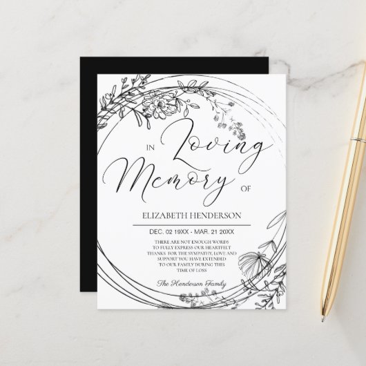 Begrotingssympathie Dank je wel. Papierblad (Voorkant / Achterkant in situ)