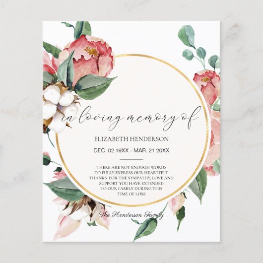 Begrotingssympathie Dank je wel. Papierblad (Voorkant)