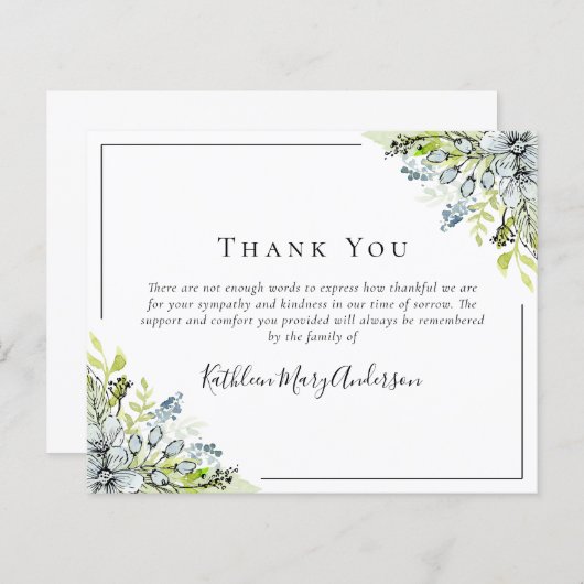 Begrotingssympathie Floral begrafenis (Voorkant / Achterkant)