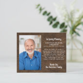 Begrotingssympathie Foto begrafenis bedankt leder (Staand voorkant)