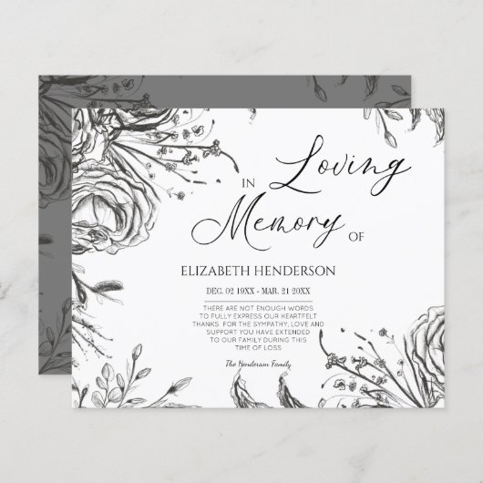 Begrotingssympathie Geheugen /Dank u. (Voorkant / Achterkant)