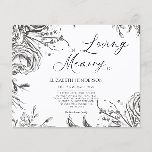 Begrotingssympathie Geheugen /Dank u. (Voorkant)