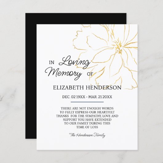 Begrotingssympathie Geheugen /Dank u. (Voorkant / Achterkant)