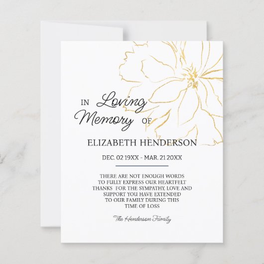 Begrotingssympathie Geheugen /Dank u. (Voorkant)