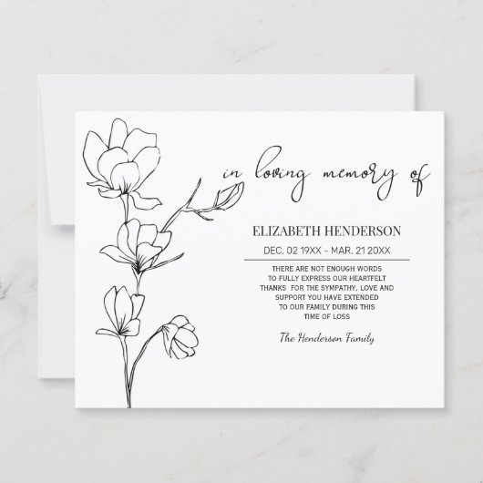 Begrotingssympathie Geheugen /Dank u. (Voorkant)