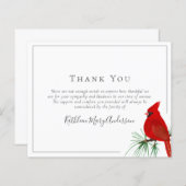 Begrotingssympathie Kardinaal Funeral Dank u wel (Voorkant / Achterkant)