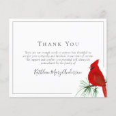 Begrotingssympathie Kardinaal Funeral Dank u wel (Voorkant)