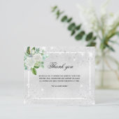 Begrotingssympathie zilveren foto bedankt (Staand voorkant)