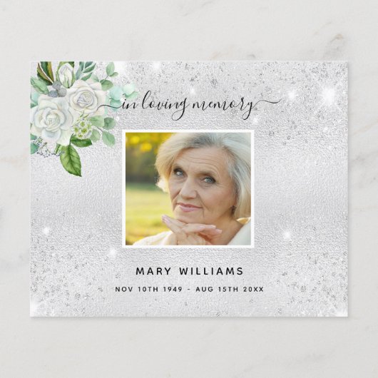 Begrotingssympathie zilveren foto bedankt (Achterkant)