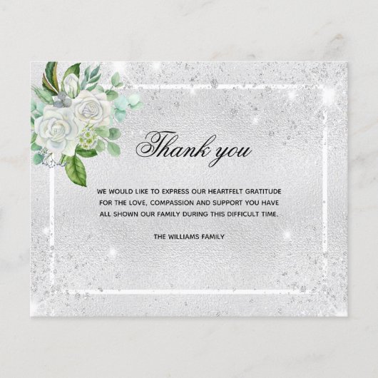 Begrotingssympathie zilveren foto bedankt (Voorkant)