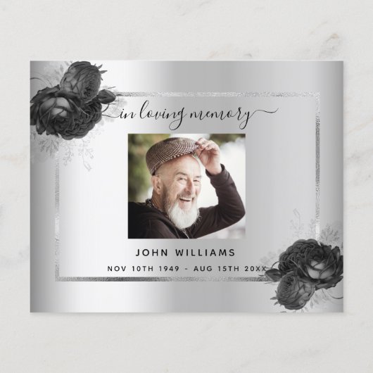 Begrotingssympathie zilveren foto bedankt (Achterkant)