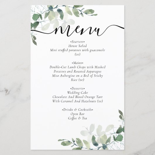 BEGROTINGstabel Geen Kaart van het menu Zitkaar (Achterkant)