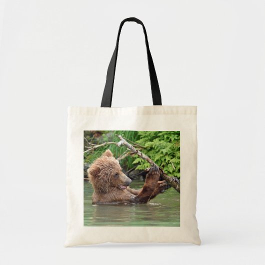 BegrotingsTas van grizzly beer cub Tote Bag (Voorkant)