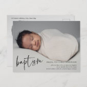 Begrotingsteam Baptisme & Christening Uitnodiging Briefkaart (Voorkant / Achterkant)