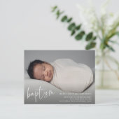 Begrotingsteam Baptisme & Christening Uitnodiging Briefkaart (Staand voorkant)