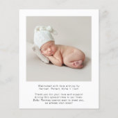 Begrotingsuitgave Foto's geboorteaankondiging (Achterkant)