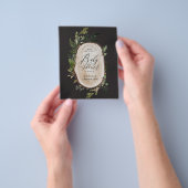 Begrotingsuitnodiging voor baby shower van bijtend flyer (Hand)