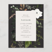 Begrotingsuitnodiging voor baby shower van bijtend flyer (Achterkant)