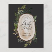 Begrotingsuitnodiging voor baby shower van bijtend flyer (Voorkant)