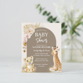 Begrotingsuitnodiging voor baby's met bruin baby s (Staand voorkant)