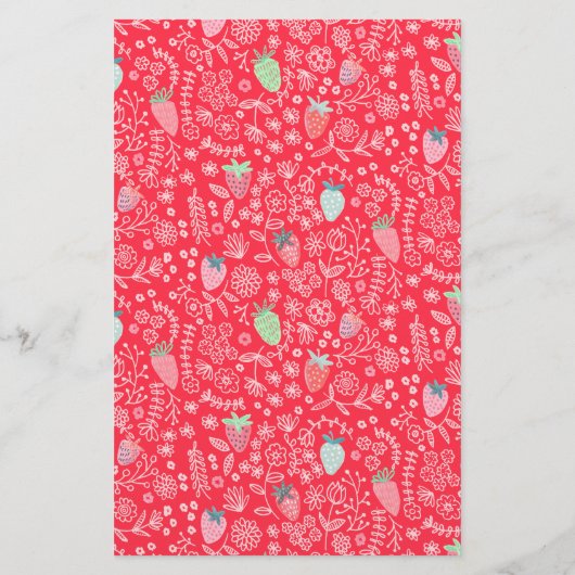 Begrotingsuitnodiging voor Cute Red Strawberry bab (Achterkant)