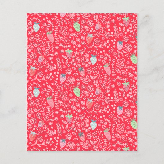 Begrotingsuitnodiging voor Cute Red Strawberry bab (Achterkant)